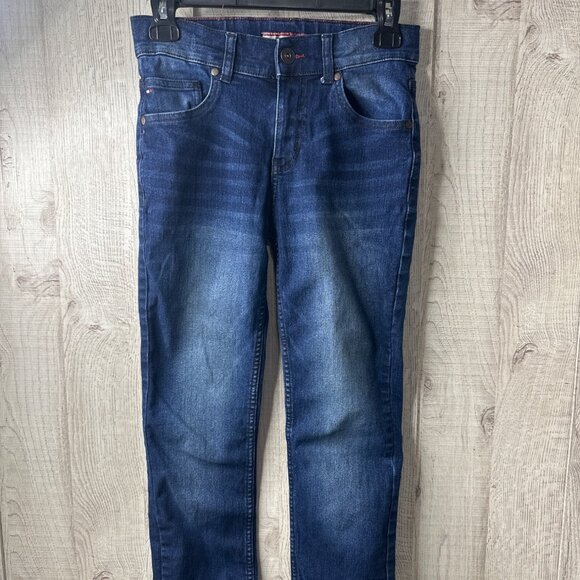 Tommy Hilfiger Rebel Skinny Denim Blue Jeans Girls Size 12 Adj Waist Belt Loops - Picture 1 of 7